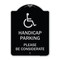 Signmission Handicap Parking Please Considerate Heavy-Gauge Aluminum Sign, 24" x 18", BS-1824-23921 A-DES-BS-1824-23921 - alternate 1